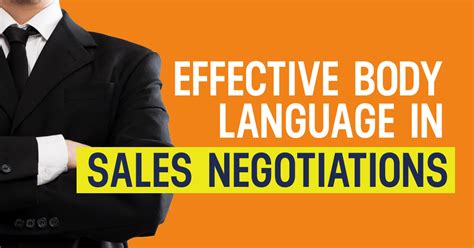 body language in negotiations and sales PDF